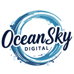 OceanSky Digital logo - Professional web design and local SEO services in Milton and Inner West Brisbane.