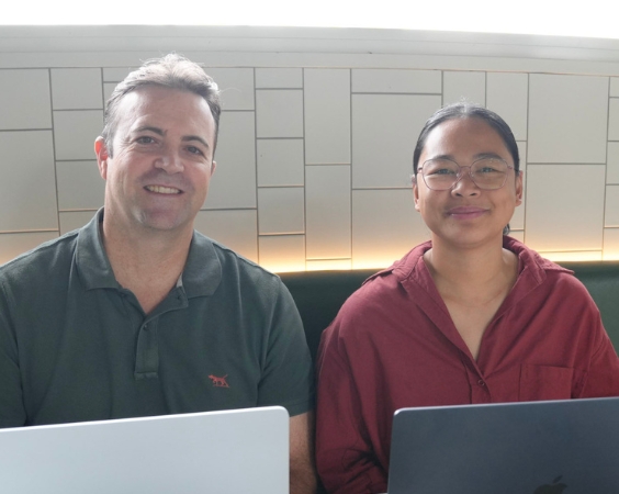 Murray and Jomana, founders of OceanSky Digital, a web design and local SEO agency based in Milton, Brisbane